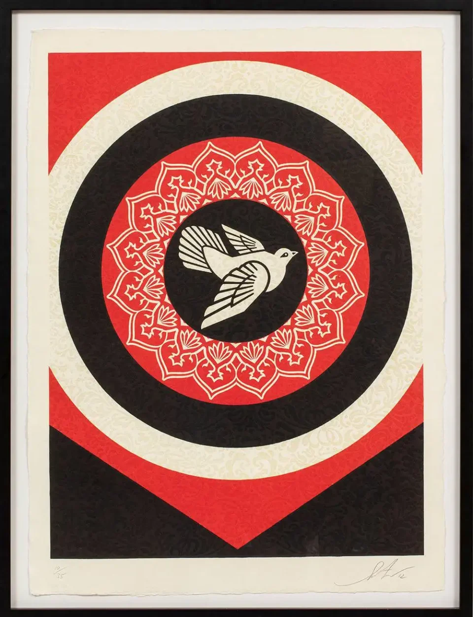 Dove target black, 2012 - SHEPARD FAIREY (Né en 1970)