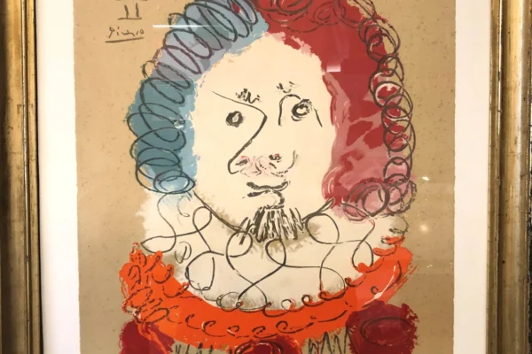 Portrait de mousquetaire, issu du portofolio  des portraits imaginaires - *PICASSO   D'après Pablo