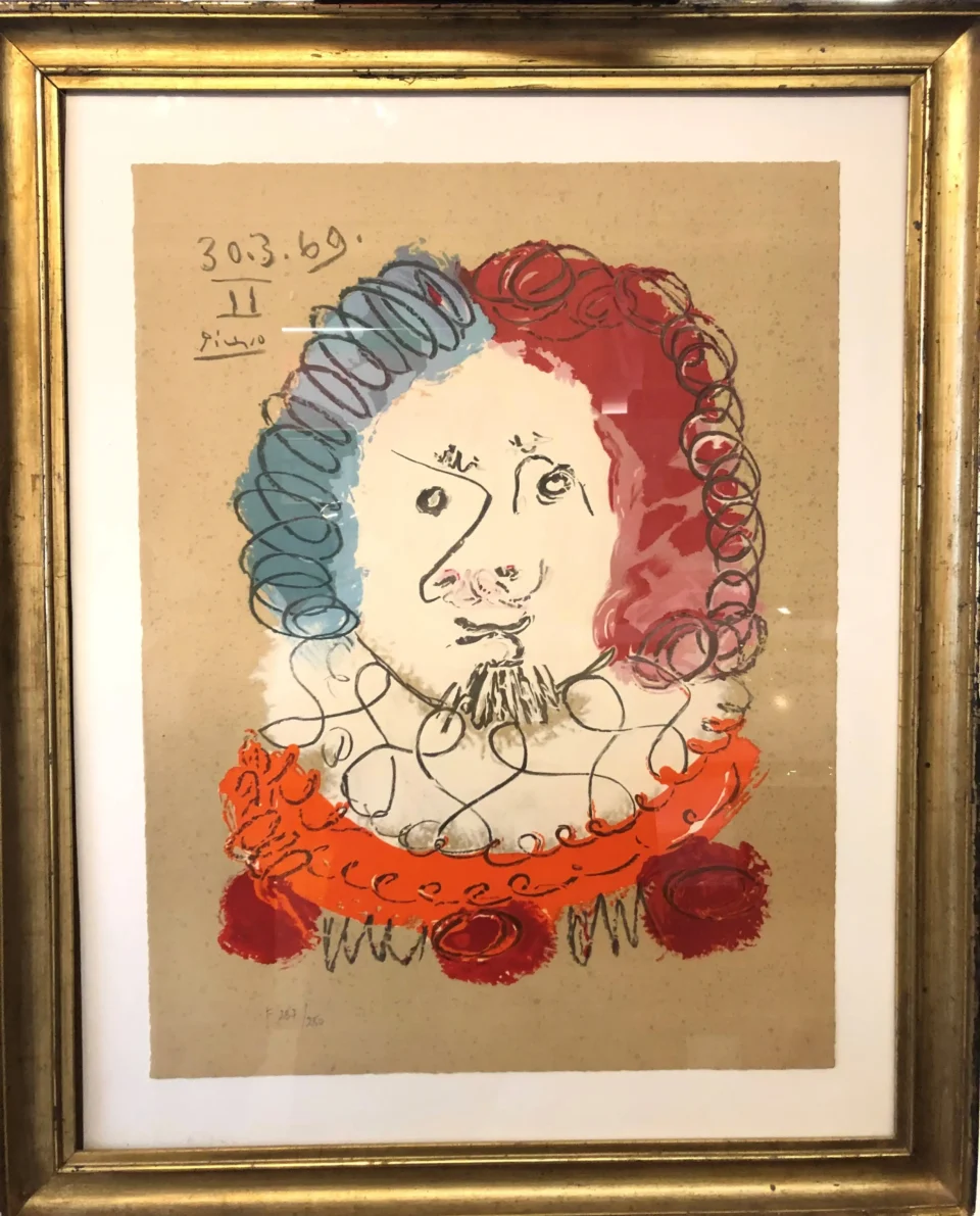 Portrait de mousquetaire, issu du portofolio  des portraits imaginaires - *PICASSO   D'après Pablo