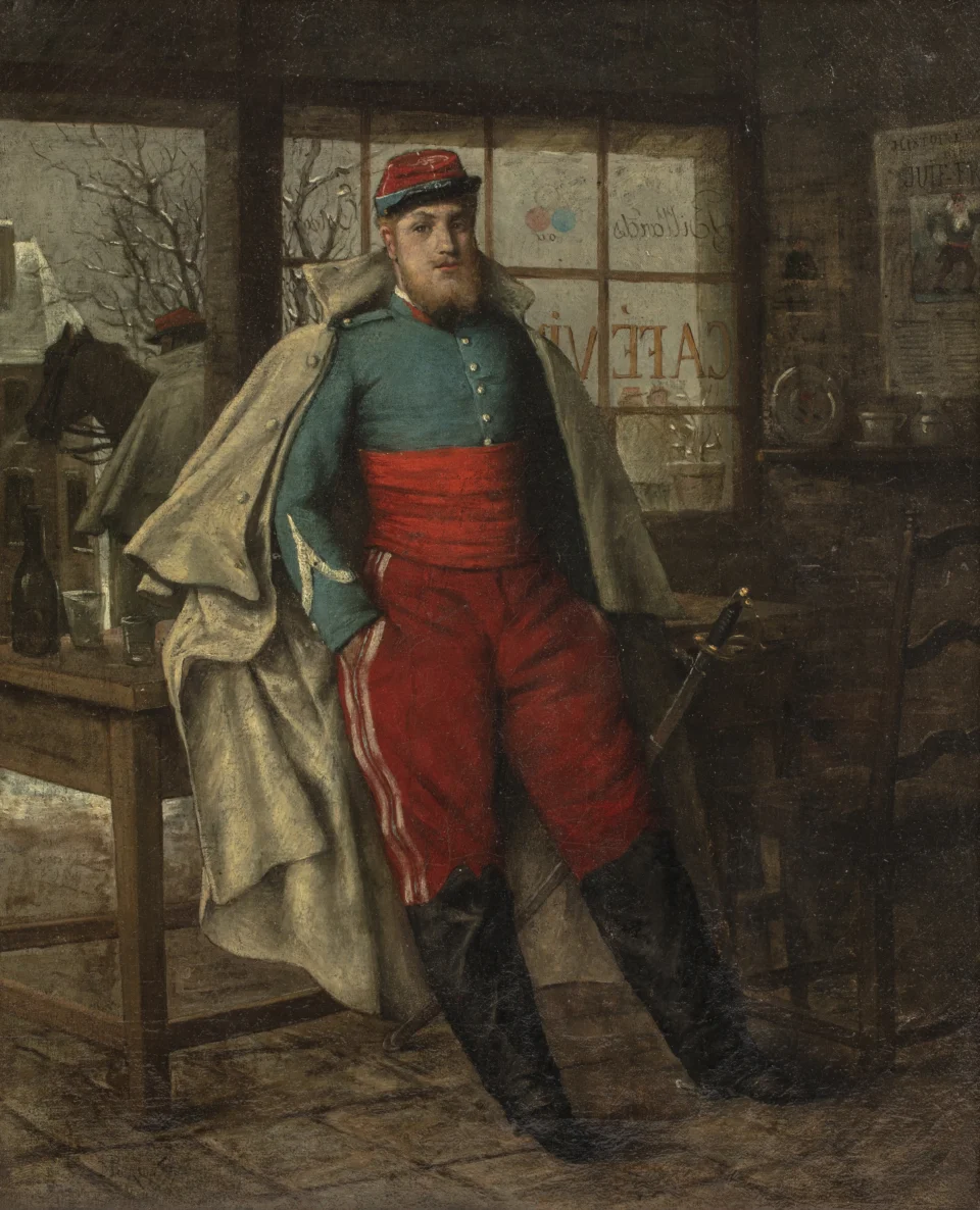 Soldat en uniforme - POIRSON Maurice (Paris 1850 - 1882)