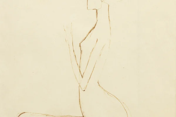 Femme nue de profil assise, circa 1909 (probablement Diane de Poitiers) - LAURENCIN Marie (Paris 1883 - 1956)