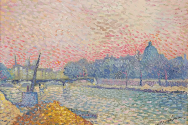 Quai Branly à Paris et la Seine, 1927 - Lucien NEUQUELMAN (1909-1988)