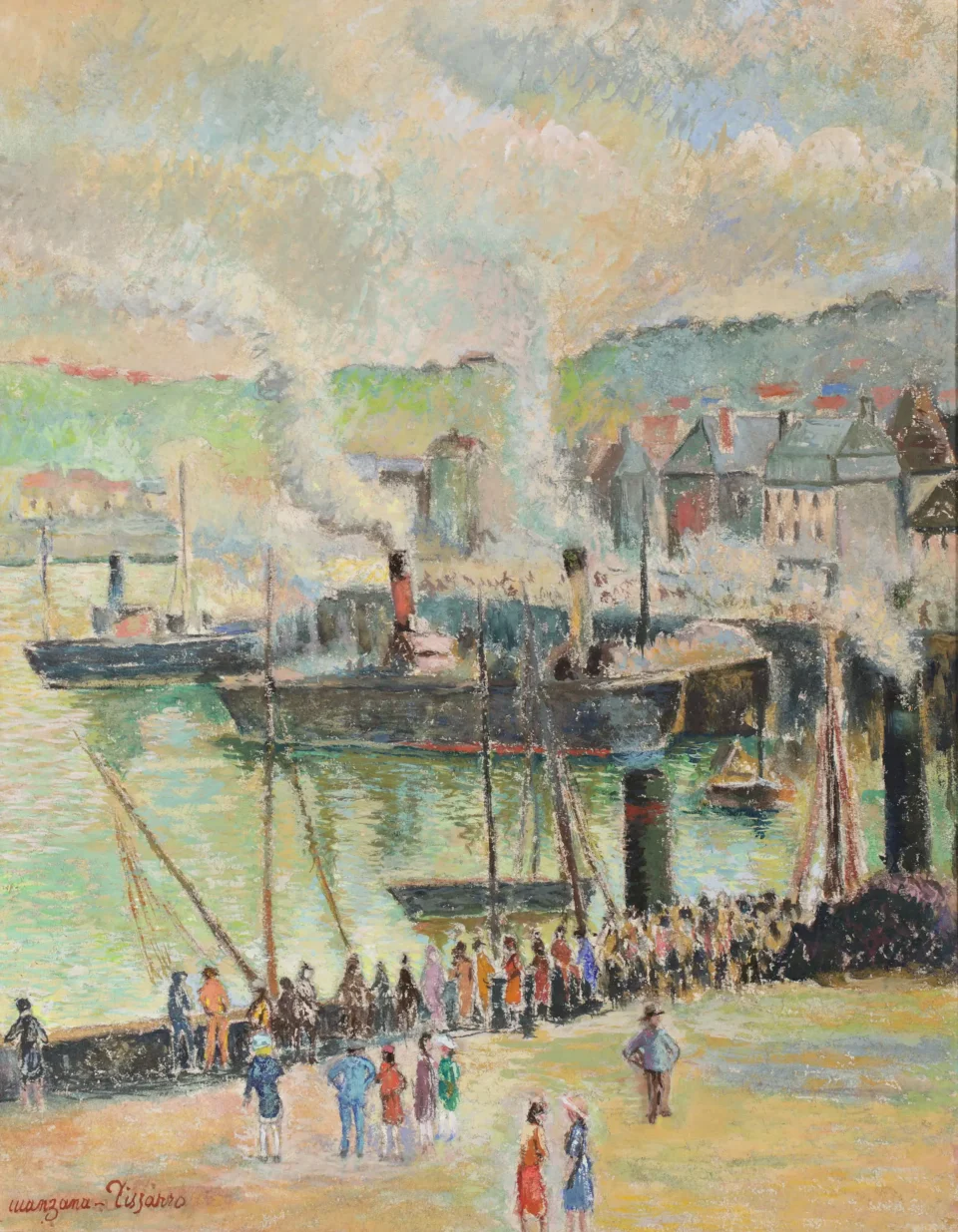 Bateau au port - Georges MANZANA-PISSARRO (1871-1961)