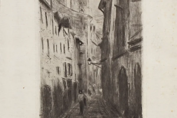 Une rue à Rouen, rue des Arpents - Camille PISSARRO  (1830 - 1903)