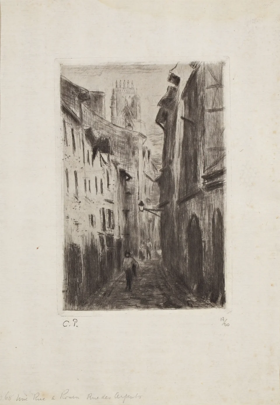 Une rue à Rouen, rue des Arpents - Camille PISSARRO  (1830 - 1903)