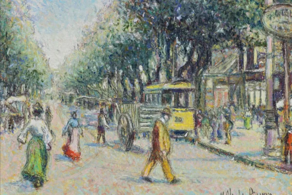 Tramway jaune cours Belsunce - Hugues Claude PISSARRO (1935)