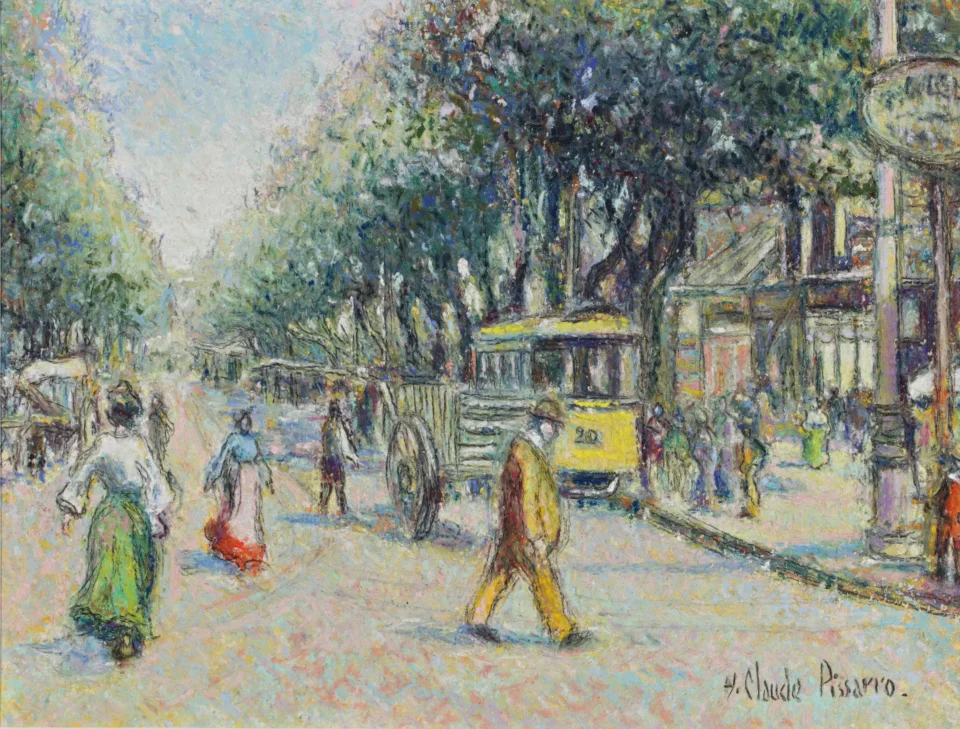 Tramway jaune cours Belsunce - Hugues Claude PISSARRO (1935)