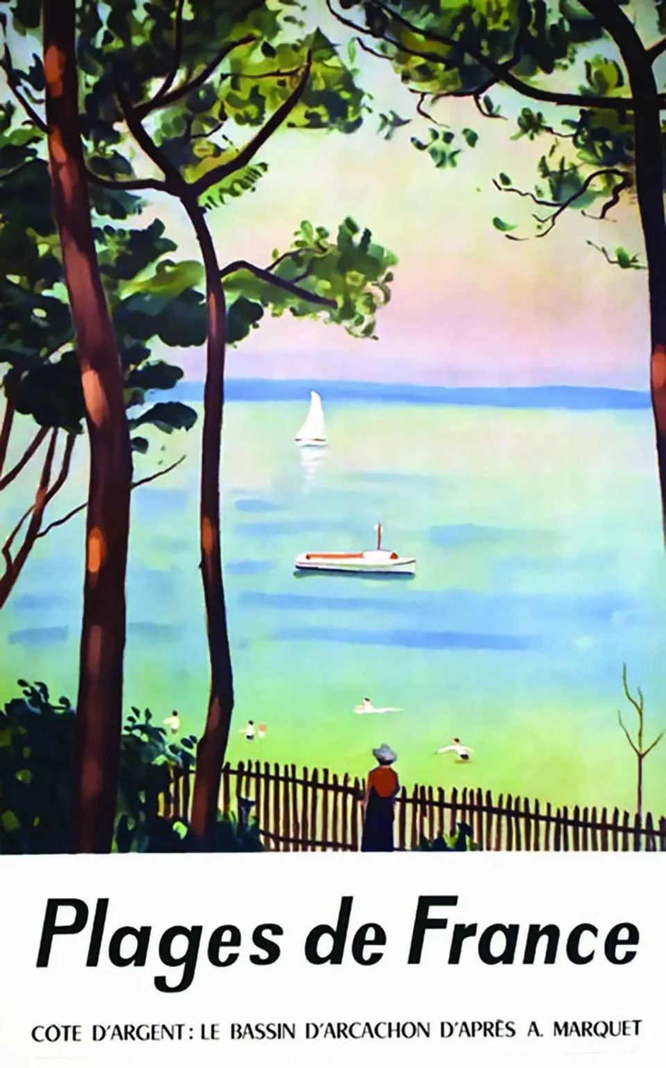 Arcachon Le Bassin vefrs 1950 - MARQUET ALBERT  (d'après)