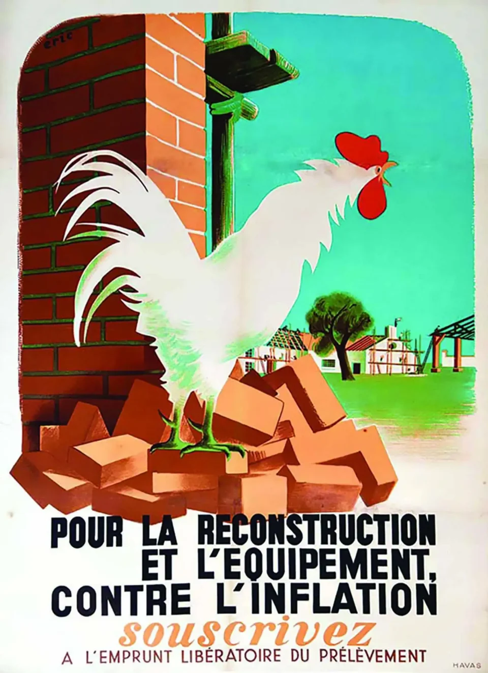 Coq – Pour la Reconstruction et l’Equipement Contre L’Inflation vers 1945 - ERIC