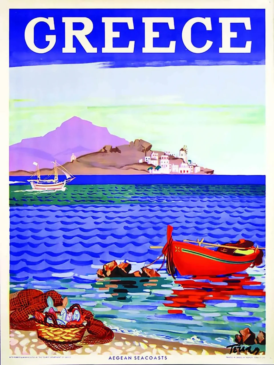 Aegean Seacoast Greece 1948 - TERIAZ