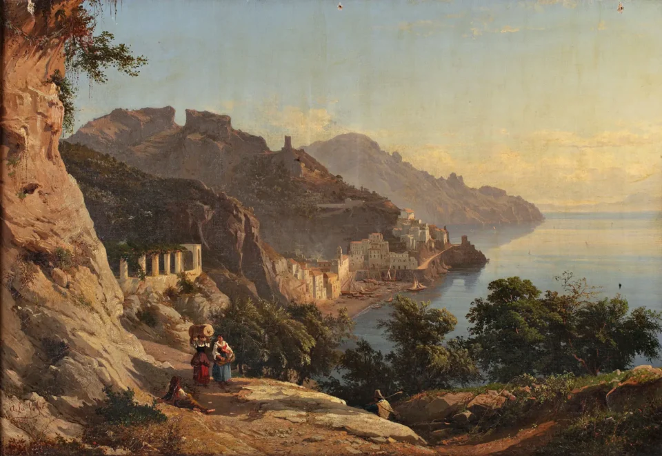 Vue d’Amalfi - Alessandro LA VOLPE (1820-1887)