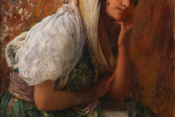 Portrait de jeune femme - Louis Auguste GIRARDOT  (Loulans-les-Forges 1856 - 1933)