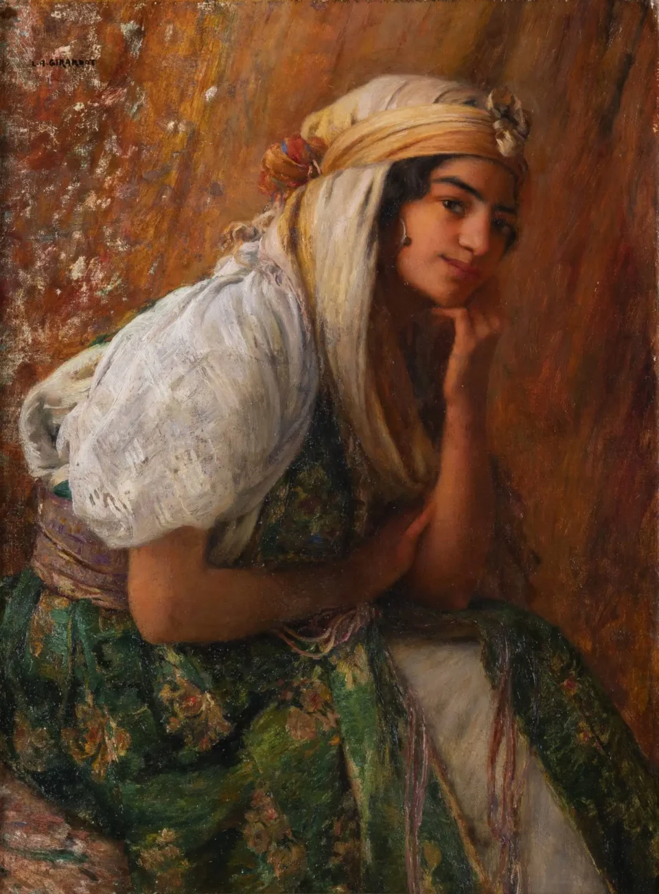 Portrait de jeune femme - Louis Auguste GIRARDOT  (Loulans-les-Forges 1856 - 1933)