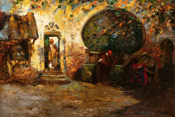 Fontaine à Tétouan - Charles Henri DAGNAC- RIVIERE (Paris 1864 - Moret sur Loing 1945)