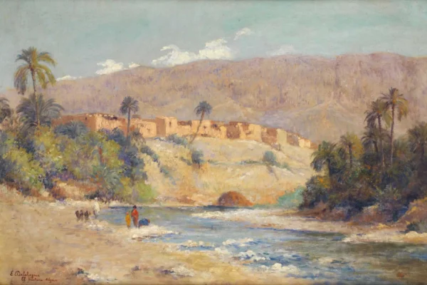 Vue d'El Kantara - Eugene Jules DELAHOGUE (1867-1930)