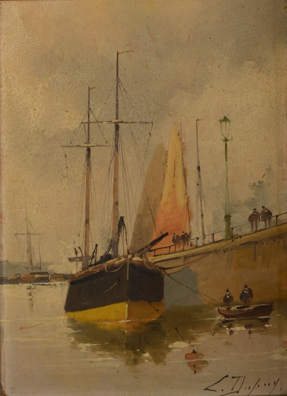 Bateau à quai - Eugène GALIEN-LALOUE (1854-1941)