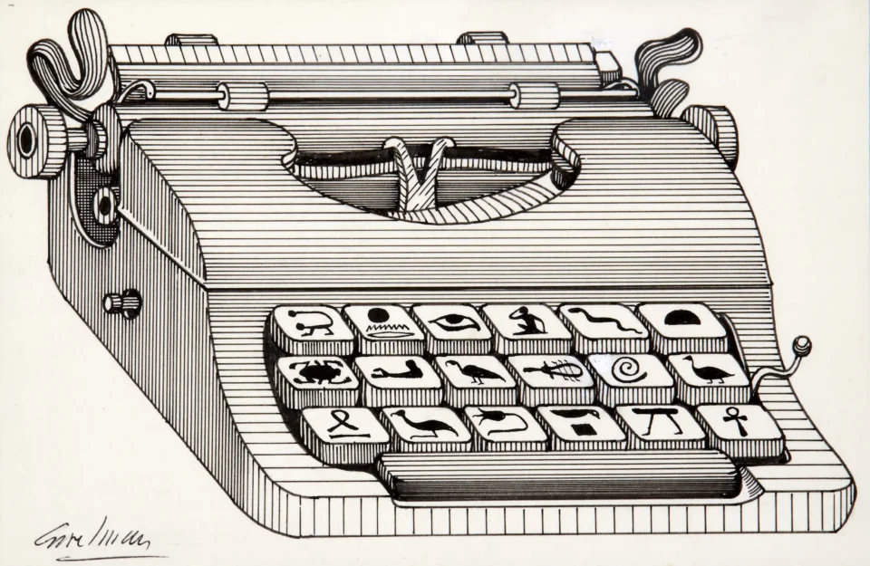 Machine à écrire pour égyptologue - Jacques CARELMAN(1929-2012)