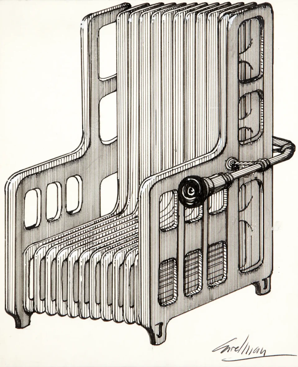 Fauteuil radiateur - Jacques CARELMAN(1929-2012)