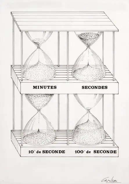 Sablier de précision - Jacques CARELMAN(1929-2012)