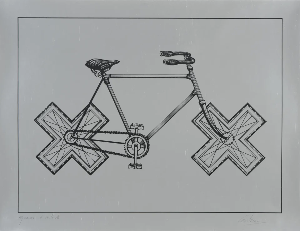 Bicyclette pour escaliers - Jacques CARELMAN(1929-2012)