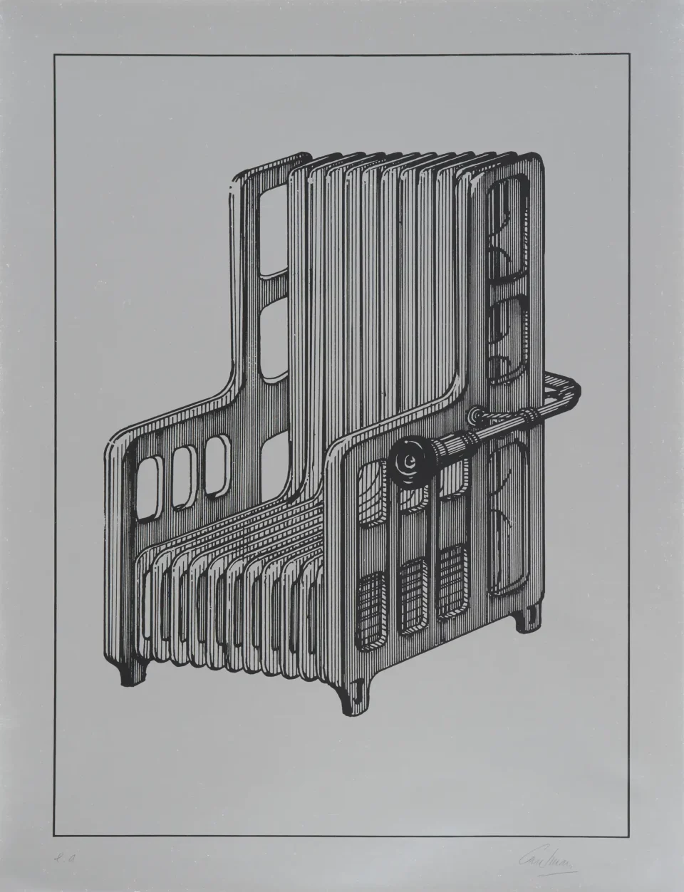 Fauteuil chauffant - Jacques CARELMAN(1929-2012)