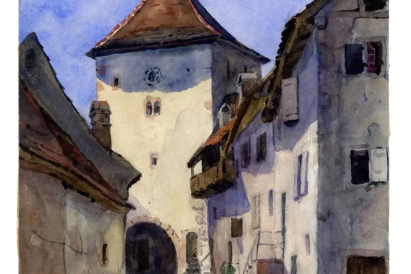 Vue de Turckheim - Jean-Jacques WALTZ dit HANSI (Colmar 1873-1951)