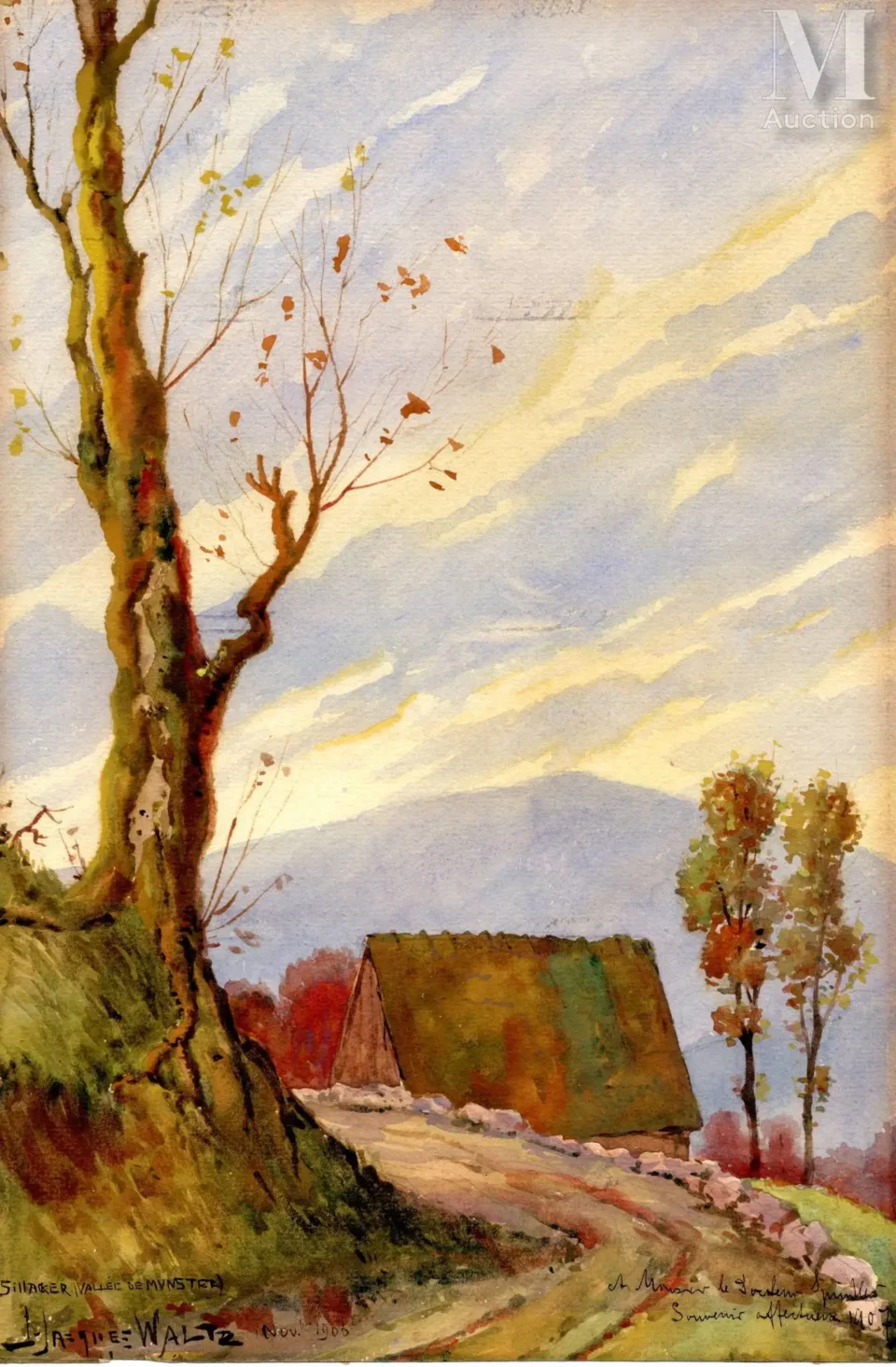 Une vue de Sillacker, dans la vallée de Munster - Jean-Jacques WALTZ dit HANSI (Colmar 1873-1951)