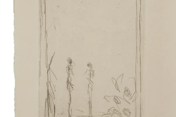 Illustration pour POEME DES DEUX ANNEES, 1953 - 54 par René Char, 1955 - Alberto GIACOMETTI (1901-1966)