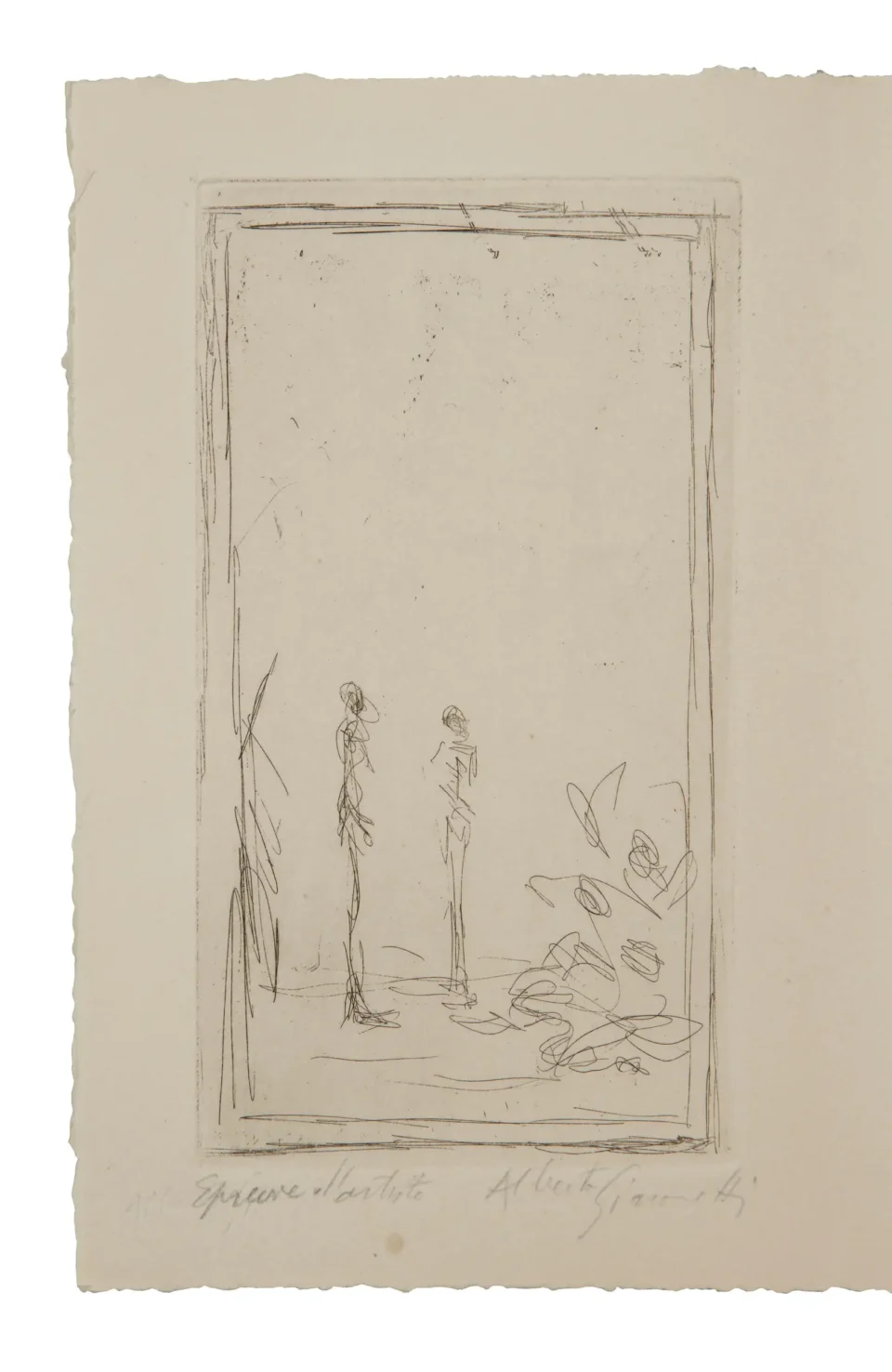 Illustration pour POEME DES DEUX ANNEES, 1953 – 54 par René Char, 1955 - Alberto GIACOMETTI (1901-1966)