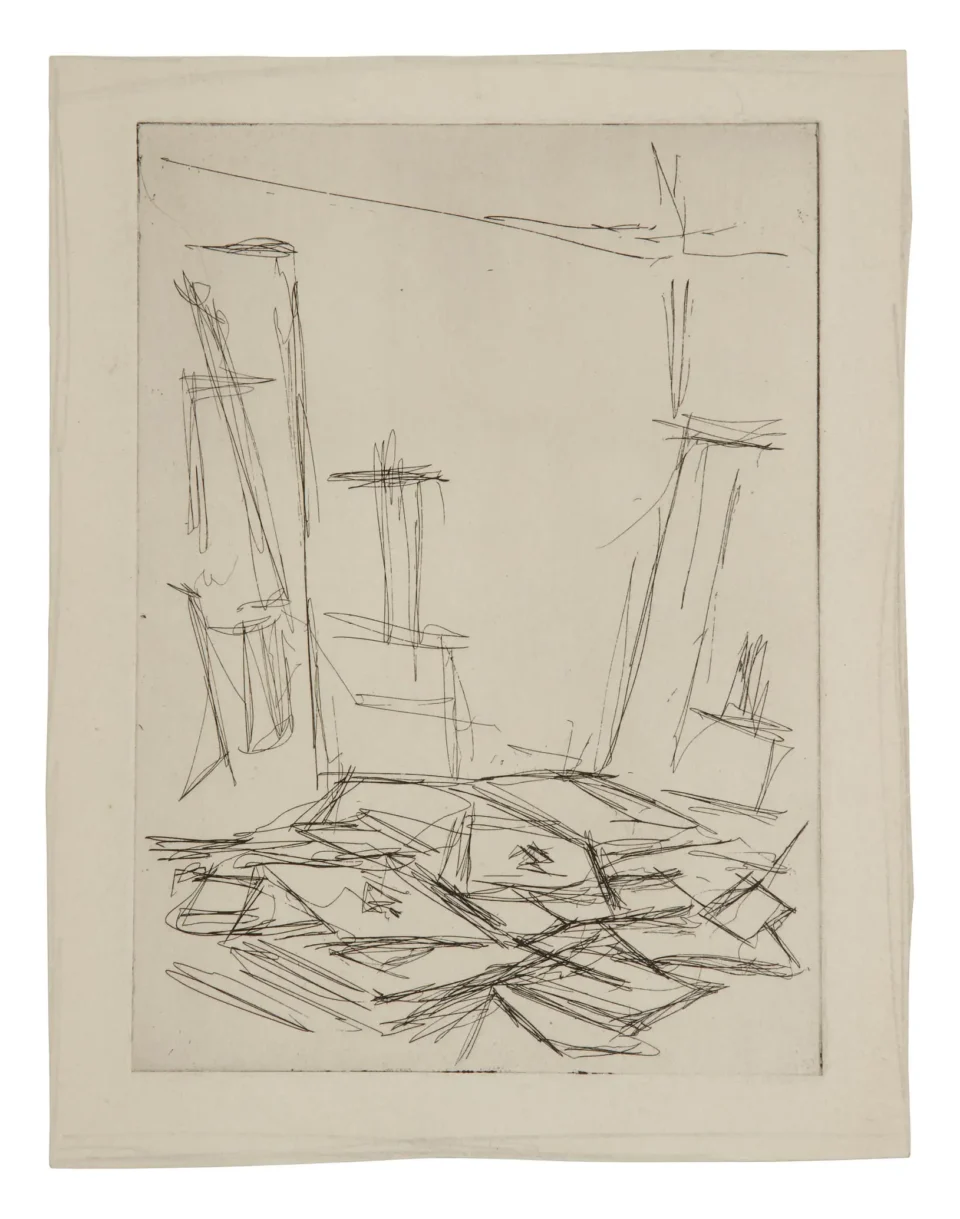 Illustration pour LE MOTEUR BLANC de A. du Bouchet - Alberto GIACOMETTI (1901-1966)