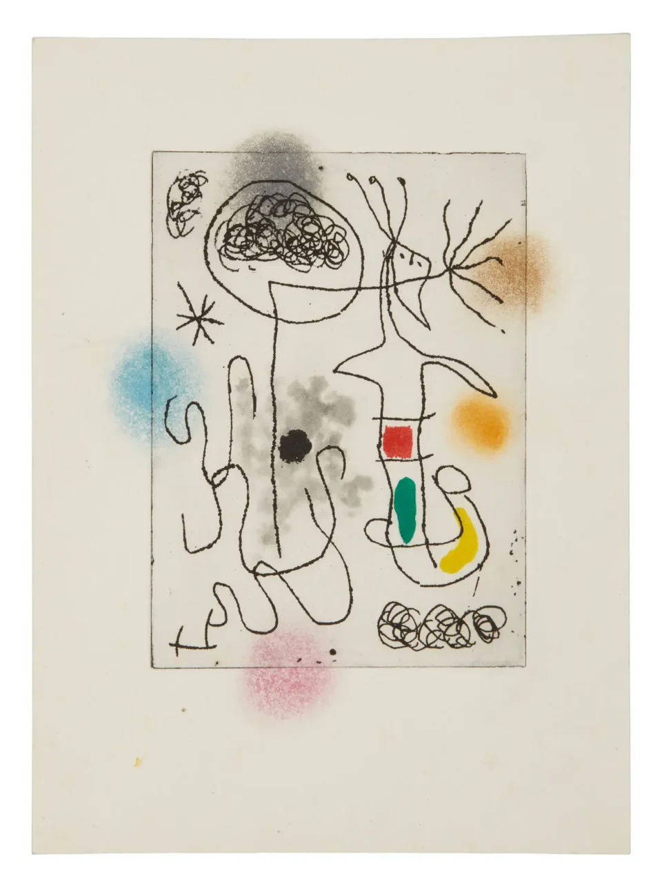 Frontispice pour MIDI LE TREFLE BLANC  de Léna Leclercq 1968 - Joan MIRO (1893-1983)