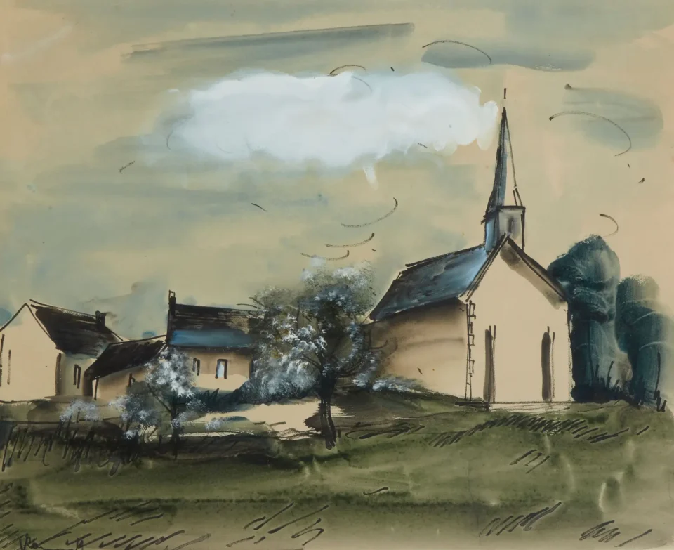 Eglise dans un village, 1920-22 - Maurice DE VLAMINCK (1876-1958)