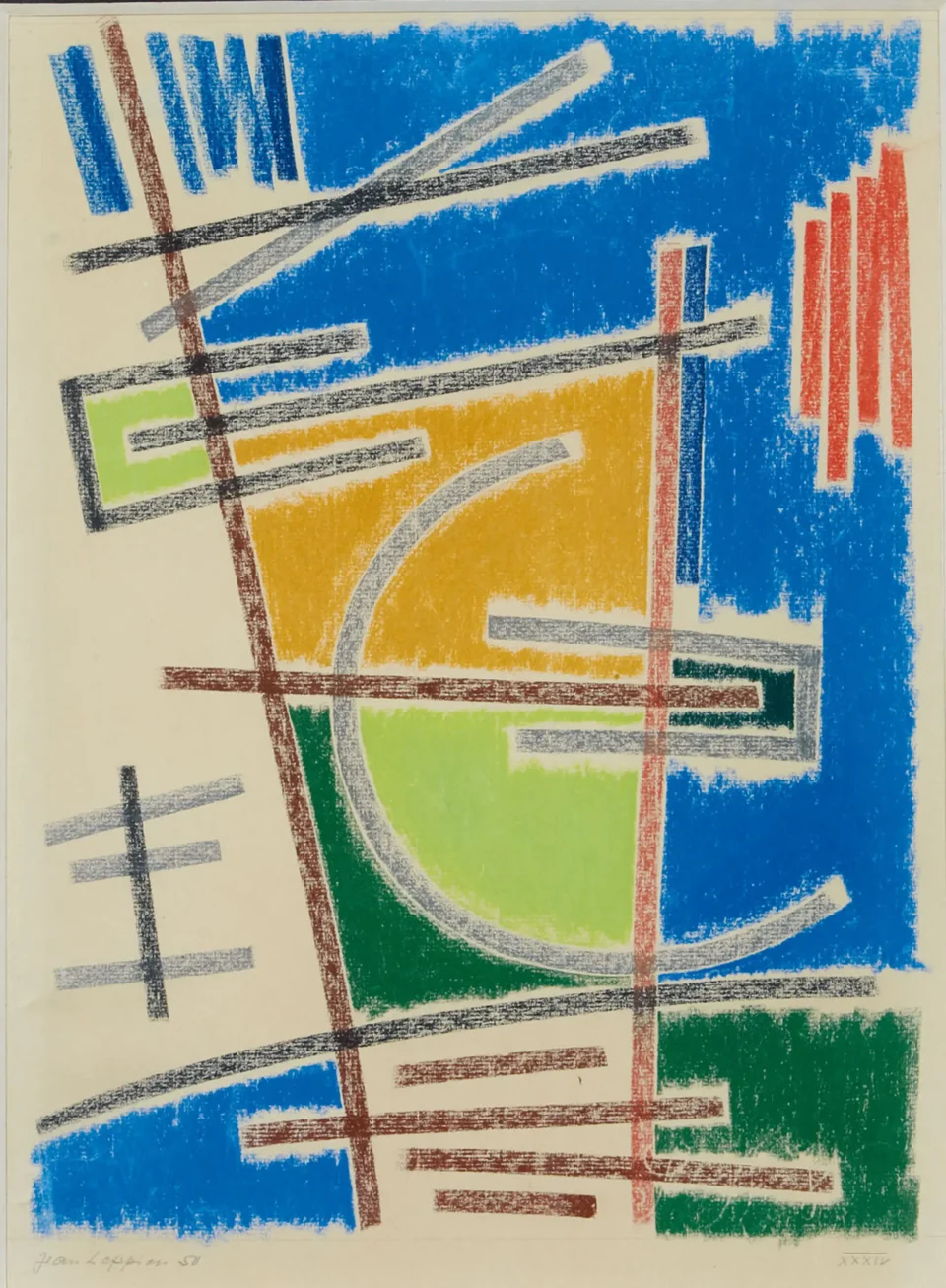 Composition, 1950 - Jean LEPPIEN (1910-1991)