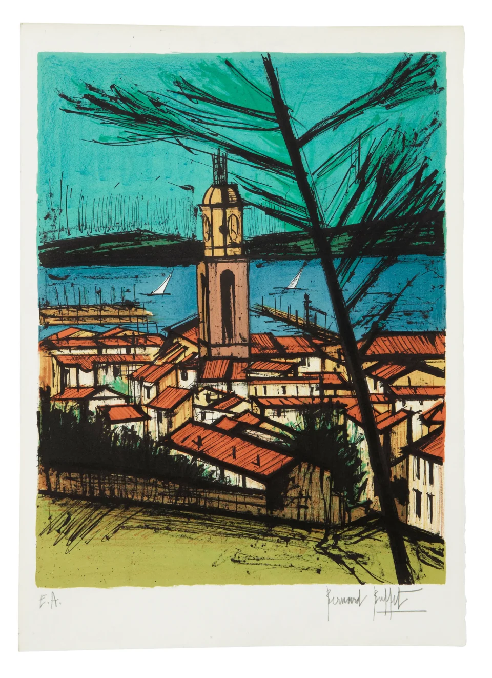 SAINT TROPEZ L’ EGLISE, LA BAIE - Bernard BUFFET (1928-1999)