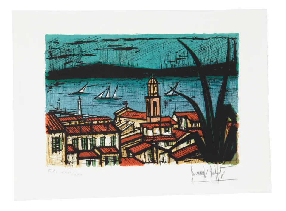 VUE DE SAINT TROPEZ, 1981 - Bernard BUFFET (1928-1999)