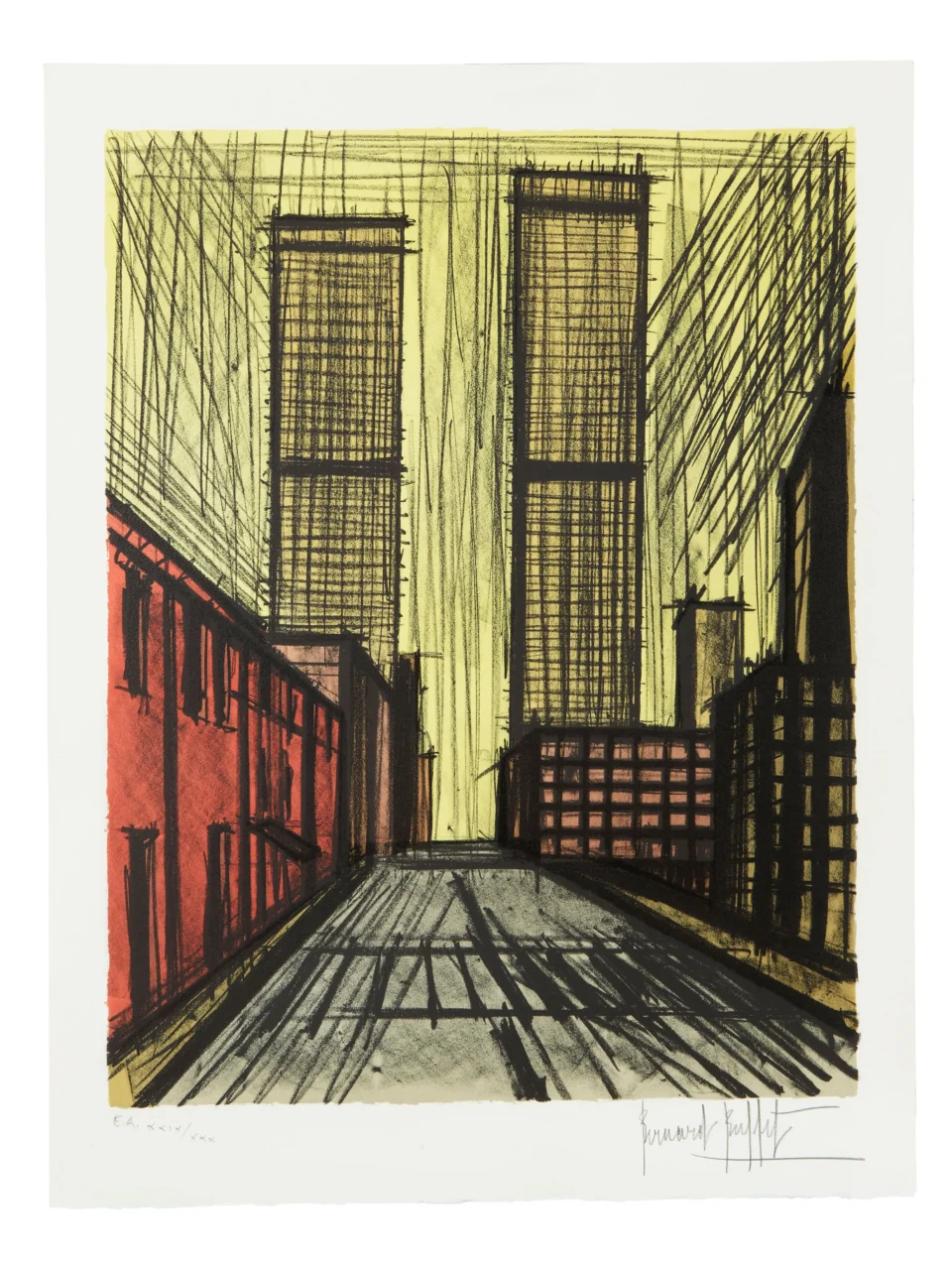 GRATTE-CIELS A NEW YORK - Bernard BUFFET (1928-1999)