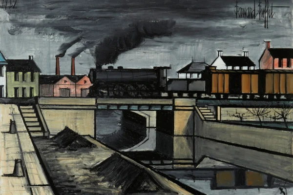 Paysage à la locomotive, 1982 - Bernard BUFFET (1928-1999)