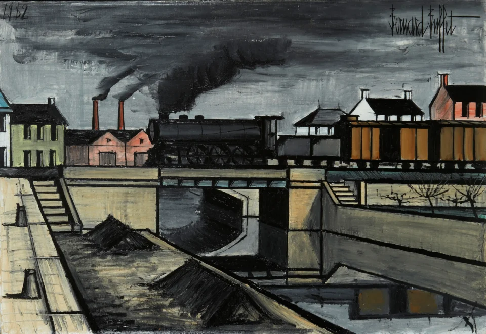 Paysage à la locomotive, 1982 - Bernard BUFFET (1928-1999)