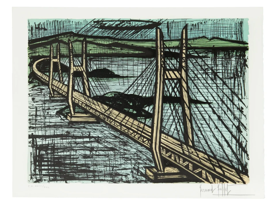 PONT DE NORMANDIE - Bernard BUFFET (1928-1999)