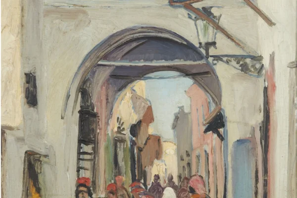 Promeneurs à Tunis - YAHIA TURKI (1902-1969)