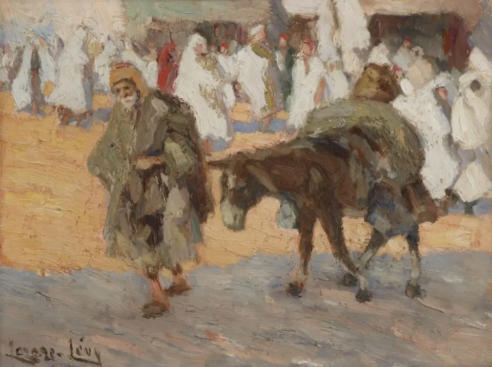 Rue Passante à Kairouan - LÉVY LAZARE (1867-1933)