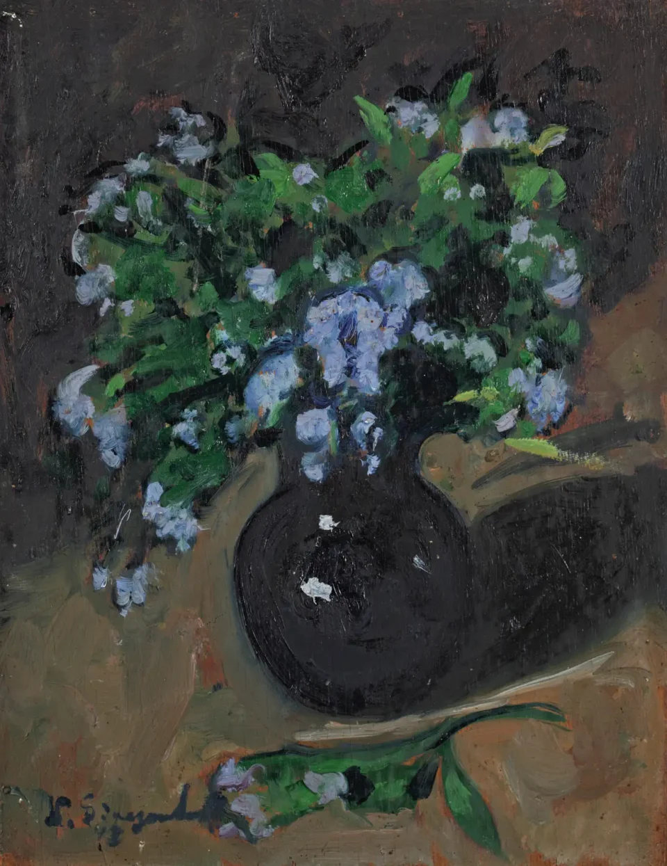 Bouquet de fleurs bleues - Nicolas SINEZOUBOFF (1891-1956)