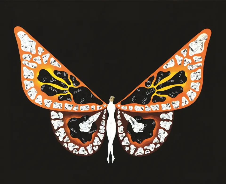 Femme Papillon Gouache signée de Erté – Dada Vers 1930 - ERTE( Romain de Tirtoff)