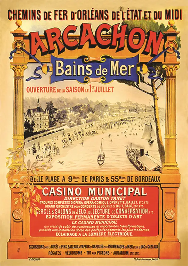 Arcachon – Bains de Mer vers 1890 - E. P.