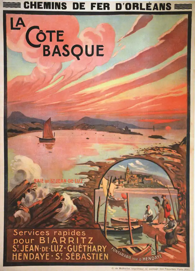 La Côte Basque – Baie de St Jean-de-Luz – Fontarabie vue d’Hendaye - NOURAC H.D.