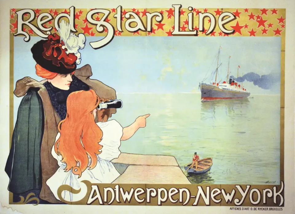 Red Star Line – Antwerpen – New York vers 1900 - CASSIERS HENRI