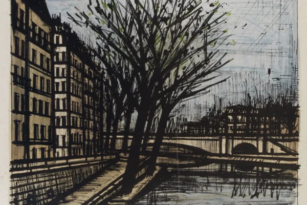 L'ile Saint Louis Planche de l’ album Paris. 1962 - BUFFET Bernard (1928-1999)