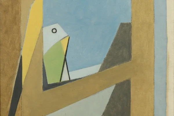 Sans titre, 1949Composition, l'oiseau regarde le ciel - André BEAUDIN (1895-1979)