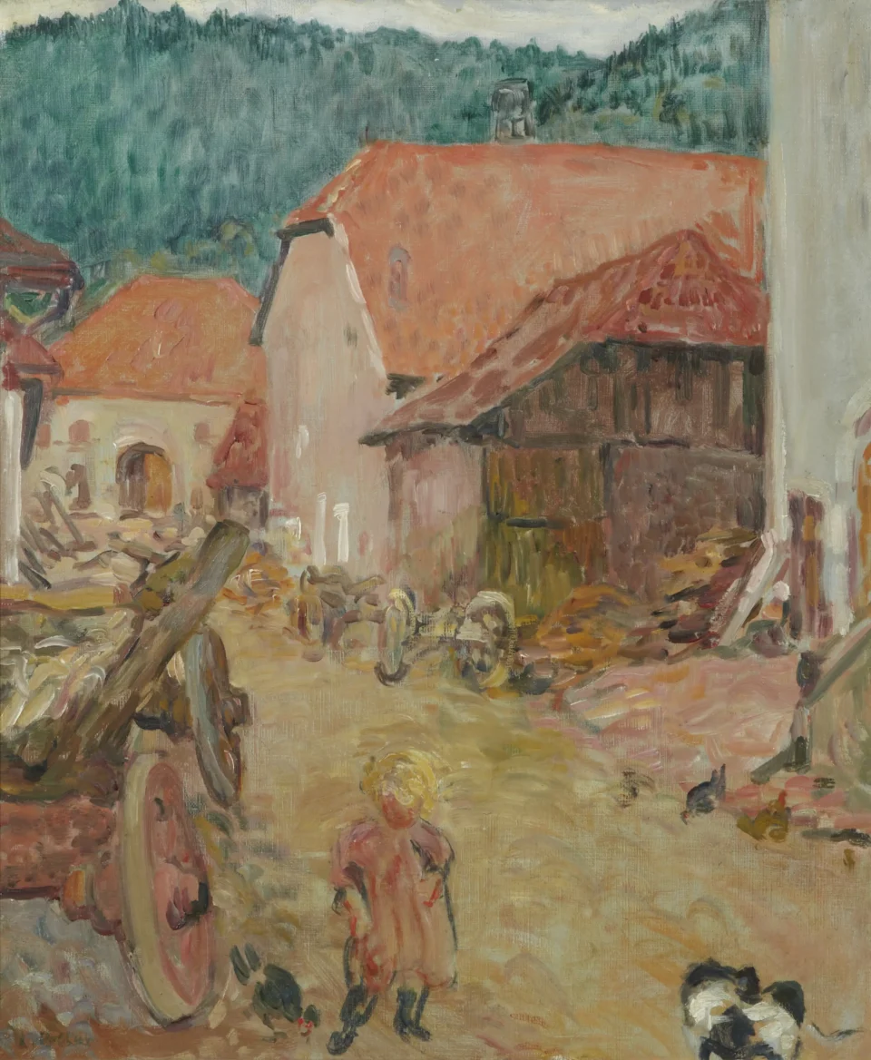 Cour de ferme, Les Vosges 1901 - Louis VALTAT (Dieppe 1869 - Paris 1952)