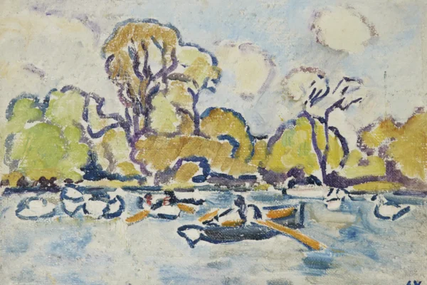 Barques au Bois de Boulogne, circa 1935 - Louis VALTAT (Dieppe 1869 - Paris 1952)